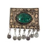 Vintage Sterling Eilat Stone Brooch Pin