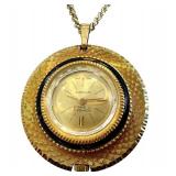 Vintage Jowissa Watch Pendant Necklace 30in Chain