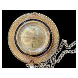 Vintage Jowissa Watch Pendant Necklace 30in Chain