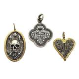 Religious Charm Pendants (Lot of 3)