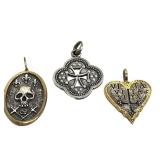 Religious Charm Pendants (Lot of 3)