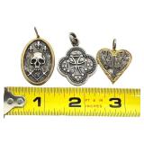 Religious Charm Pendants (Lot of 3)