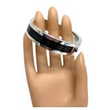 Vintage Mexican Sterling Silver Onyx Bracelet