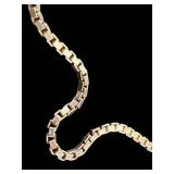 Sterling Silver Box Chain Necklace 23 in