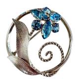 Vintage Rhinestone Brooch Trio Sterling & Austria