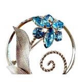 Vintage Rhinestone Brooch Trio Sterling & Austria