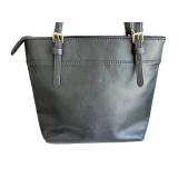 Betsey Johnson Quilted Heart Tote Bag Black Gold Hardware