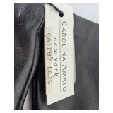 Carolina Amato Lambskin Leather Gloves Size 7