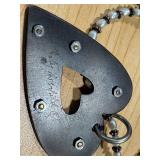Pearl Beaded Necklace Metal Artisan Crafted Heart Pendant