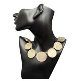 Unmarked Disc Necklace 18in