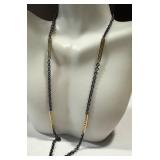 Two Tone Necklace with 18K Gold