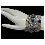 Vintage Rhinestone Bracelet for Repair 7.25 in