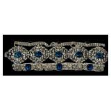 Vintage Rhinestone Bracelet for Repair 7.25 in
