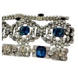 Vintage Rhinestone Bracelet for Repair 7.25 in