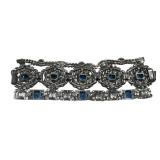 Vintage Rhinestone Bracelet for Repair 7.25 in