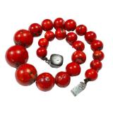 Coral Bead Necklace Graduated Red Beads