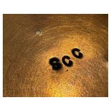 Modernist Artisan Brooch Brass Pierced Design