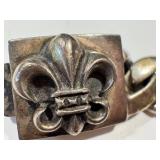 Vintage Sterling Silver Floral Link Bracelet .925