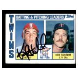 On-Card Autograph 1984 Topps - Kent Hrbek Vintage Baseball Card