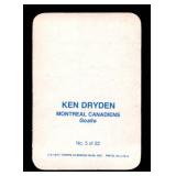 1977-78 Topps - Glossy Insert Ken Dryden #5 Vintage Hockey Card