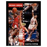 1992-93 Upper Deck Michael Jordan and Scottie Pippen Scoring Threats Card