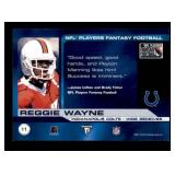2001 Pacific Private Stock Titanium - Nfl Players Fantasy Football Reggie Wayne #11 /2000 (RC) Rookie Card