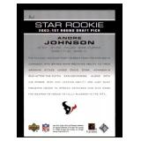 2003 Upper Deck - Star Rookies Andre Johnson #253 (RC) Rookie Card