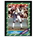 1986 Topps - Greg Coleman #302 D* on Copyright Line
