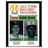 1979 Topps - All-Time Record Holders Hank Aaron, Roger Maris #413 Home Runs