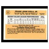 1983 Donruss - Frank Viola #382 (RC) Rookie Card