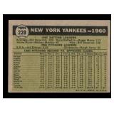 1961 Topps New York Yankees Team Card Mickey Mantle Vintage Baseball Card