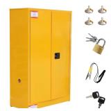 Garvee - 45 Gal Flammable Safe Cabinet, 43" x 18" x 65" Galvanized Steel Flammable Liquid Storage Cabinet