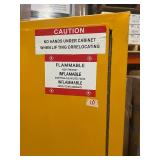 Garvee - 45 Gal Flammable Safe Cabinet, 43" x 18" x 65" Galvanized Steel Flammable Liquid Storage Cabinet
