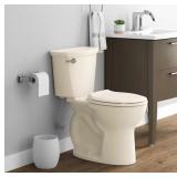 American Standard Cadet 12 in. Antimicrobial 2-Piece 1.28 GPF Single Flush Chair Height Round Toilet in Bone with Slow Close Seat