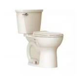 American Standard Cadet 12 in. Antimicrobial 2-Piece 1.28 GPF Single Flush Chair Height Round Toilet in Bone with Slow Close Seat
