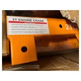 Garvee 2-Ton Folding Engine Hoist Hydraulic Shop Crane Lift With 6 Casters Telescopic Boom