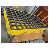 Drum Spill Containment Pallet, for (2) Drums, 30 Gallon Spill Capacity, 5000 lb Load Capacity