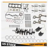 Engine Overhaul Rebuild Kit & Crankshaft & 4 Con Rods For Hyundai KIA G4KE 2.4L