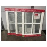 3X - Project Source Barn sash White vinyl Rectangle Picture Window with Grids 22in X 29in