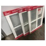 3X - Project Source Barn sash White vinyl Rectangle Picture Window with Grids 22in X 29in