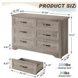LIKIMIO 6 Drawer Dresser for Bedroom, 47