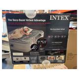 Intex Dura Beam Essential Rest Blow Up Queen Mattress Air Bed with Built In Pump