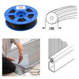 Prime-Line Make-2-fit P 7954 Screen Retainer Spline, 0.195 Inch, 250 Foot, Black (1 Roll)