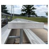 14 Ft Aluminum Bleachers with Chain Link Enclosure