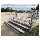 14 Ft Aluminum Bleachers with Chain Link Enclosure