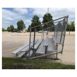 14 Ft Aluminum Bleachers with Chain Link Enclosure