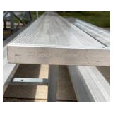 14 Ft Aluminum Bleachers with Chain Link Enclosure