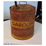 Vintage Metal 5 Gal Gas Can