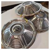 Matching Set of (4) Vintage 1970 Ford Mustang Wheel Covers 14”