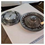 Vintage lot of (2) Unique Hub Caps - Pontiac and Chevrolet Motor Company